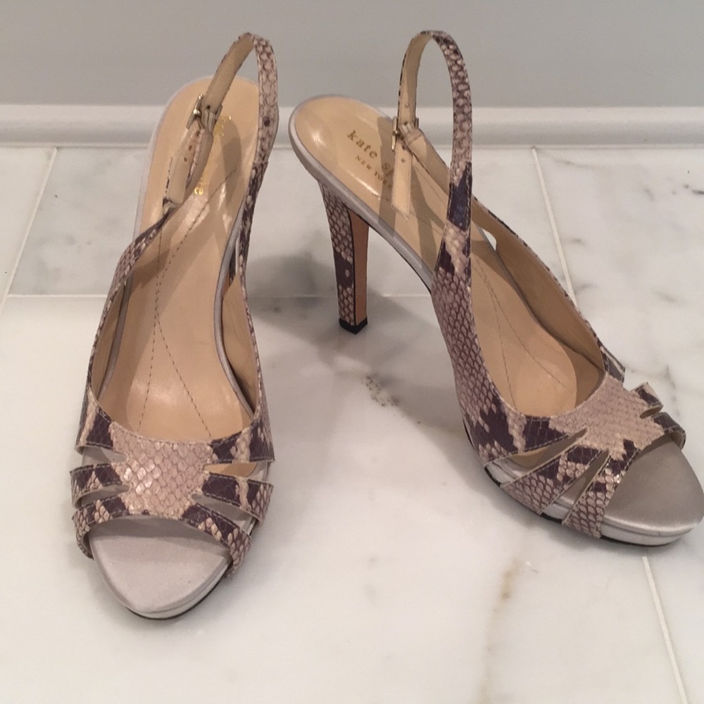 Kate Spade sling-back platform heel.